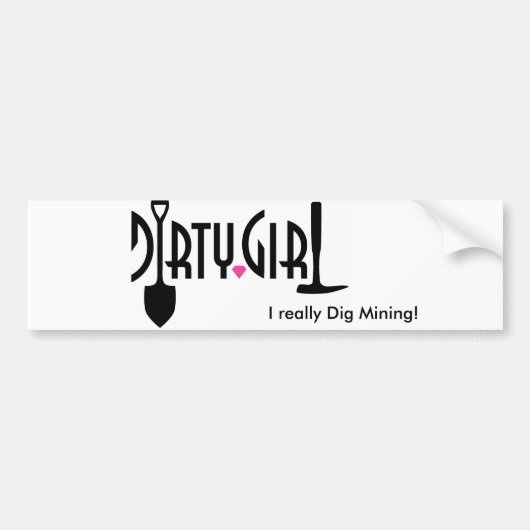 Dirty Girl Bumpersticker (Voorkant)