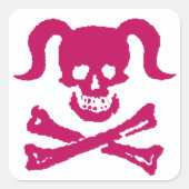 Dirty Girly Vierkante Sticker (Voorkant)