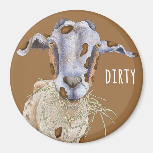 Dirty Goat Kitchen Dishwasher Magnet (Voorkant)