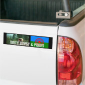 DIRTY GYPSY & PROUD BUMPERSTICKER (Op Truck)