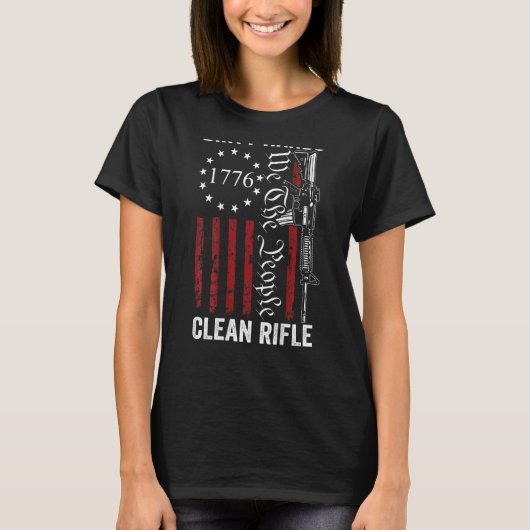 Dirty Hands Clean Rifle Pro Pistolen 2e wijziging  T-shirt (Voorkant)