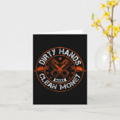 Dirty Hands Make Clean-money Funny Mechanic Mechan Kaart (Gele Bloem)