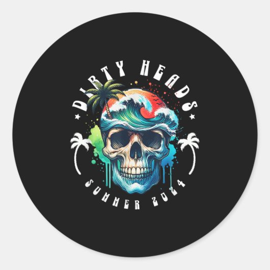 Dirty Heady Summer 2024 Strand Ronde Sticker (Voorkant)