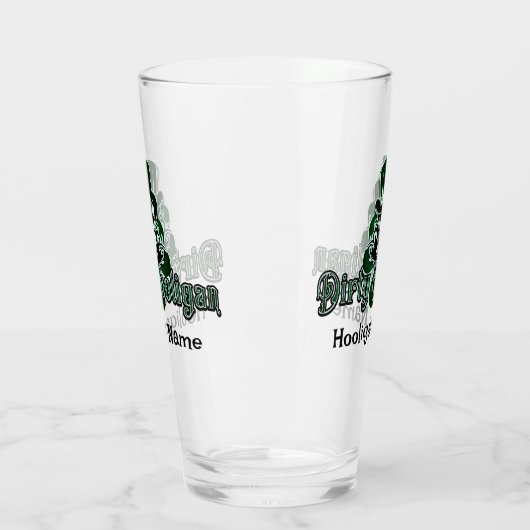 Dirty Hooligan Logo - Gepersonaliseerd Glas (Links)