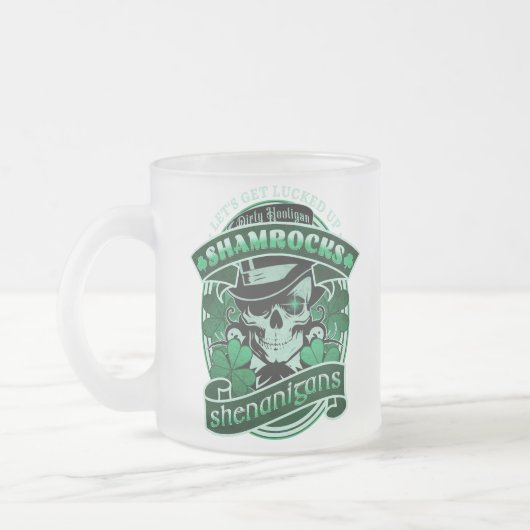 Dirty Hooligan - Shamrocks en Shenanigans Matglas Koffiemok (Links)