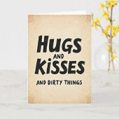 Dirty Hugs And Kisses Card Kaart (Gele Bloem)