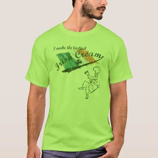 Dirty Irish Cream Joke Mannen T-Shirt (Voorkant)