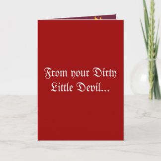 Dirty Little Devil Valentijns Greetings Card Feestdagen Kaart