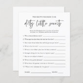 Dirty Little Secrets | Bachelorette Party Game (Voorkant / Achterkant)