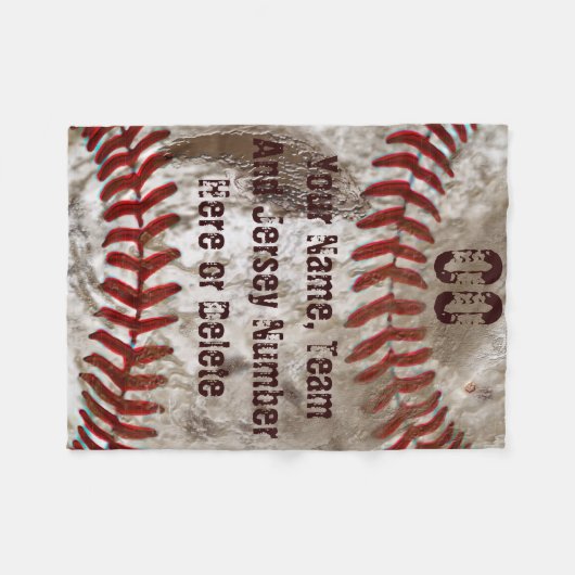 Dirty look PERSONALIZED Baseball Blanket 3 Grootte Fleece Deken (Voorkant (Horizontaal))