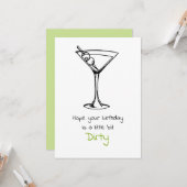 Dirty Martini 30 verjaardag Kaart (Voorkant / Achterkant in situ)