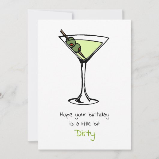 Dirty Martini 30 verjaardag Kaart (Voorkant)