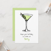 Dirty Martini 30 verjaardag Kaart (Voorkant / Achterkant in situ)