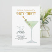 Dirty Martini 30th Birthday Party, Dirty Thirty Kaart (Staand voorkant)