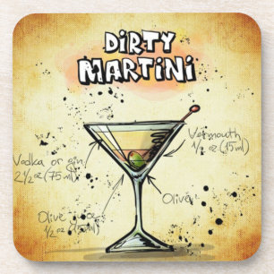 Dirty Martini Bartender Drink Recipe Onderzetter