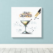 Dirty Martini Canvas Afdruk (Insitu (Houten vloer))
