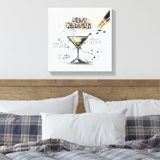 Dirty Martini Canvas Afdruk (Insitu (Slaapkamer))