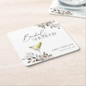 Dirty Martini Cocktail Bruiloftsfeestje Kartonnen Onderzetters (Schuin)