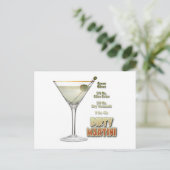 Dirty Martini Cocktail Recipe Art   Briefkaart (Staand voorkant)