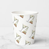 Dirty Martini Cocktail Recipe Art Paper cup Papieren Bekers (Achterkant)
