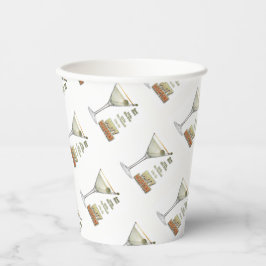 Dirty Martini Cocktail Recipe Art Paper cup Papieren Bekers