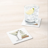 Dirty Martini Cocktail Recipe Art Paper Onderzette Kartonnen Onderzetters (Insitu)