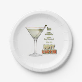 Dirty Martini Cocktail Recipe Art Papieren Bordje