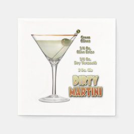 Dirty Martini Cocktail Recipe Art Servet