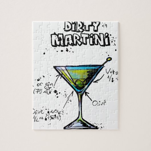 Dirty Martini Cocktail Recipe Legpuzzel (Verticaal)