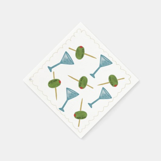 Dirty Martini Cocktail servetten (Hoek)