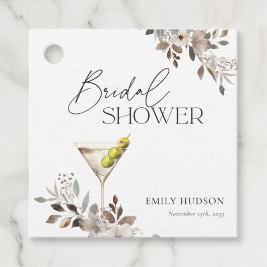 Dirty Martini Cocktail Vrijgezellenfeest Bedankjes Labels (Voorkant)