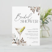 Dirty Martini Cocktail Vrijgezellenfeest Kaart (Staand voorkant)