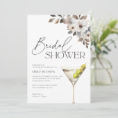 Dirty Martini Cocktail Vrijgezellenfeest Kaart (Staand voorkant)