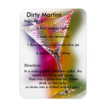 Dirty Martini Drink Receptenmagneet