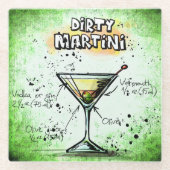 Dirty Martini Drink Recipe Glazen Onderzetter (Voorkant)