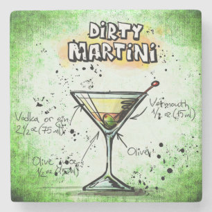 Dirty Martini Drink Recipe Stenen Onderzetter