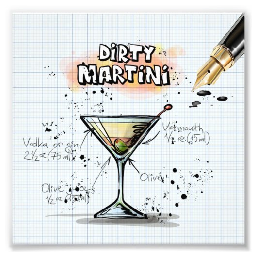 Dirty Martini Foto Afdruk (Voorkant)