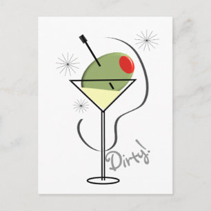 Dirty Martini Lovers T-Shirts & Gifts Briefkaart