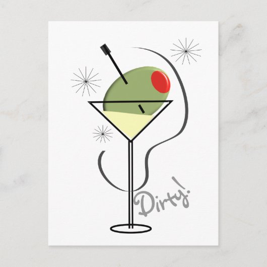 Dirty Martini Lovers T-Shirts & Gifts Briefkaart (Voorkant)