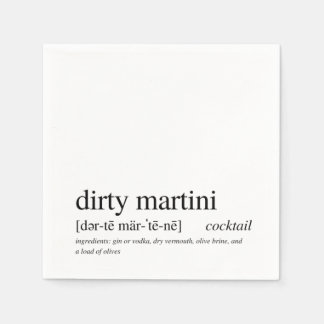 Dirty Martini Modern Quote Black Typografie Servet
