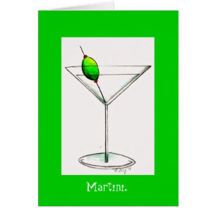 Dirty Martini Olive Cocktail Glass Cocktails Kaart