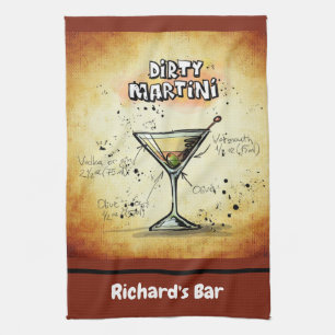 Dirty Martini Ontvangt Aangepaste Aangepaste Werkb Theedoek