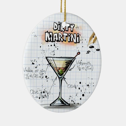 Dirty Martini Ornament Round (Rechts)