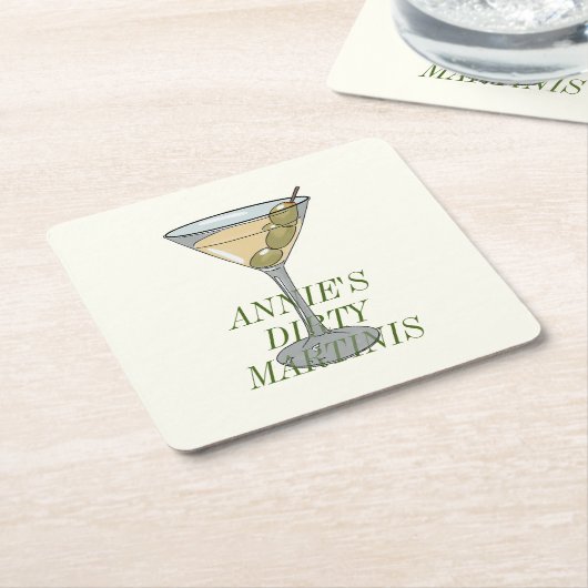 Dirty Martini Papier Onderzetter (Schuin)