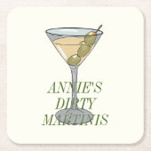 Dirty Martini Papier Onderzetter (Voorkant)