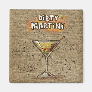 Dirty Martini Recipe Bar Burlap Magneet