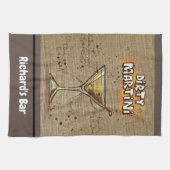 Dirty Martini Recipe Gepersonaliseerde Bar Burlap Theedoek (Horizontaal)