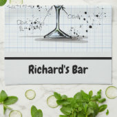 Dirty Martini Recipe Personalized Bar Drawing Theedoek (Gevouwen)