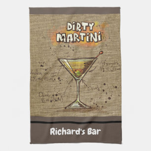 Dirty Martini Recipe Persoonlijke Bar Burlap Theedoek