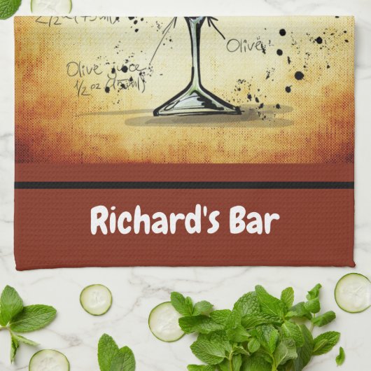 Dirty Martini Recipe Specialized Custom Bar Gold Theedoek (Gevouwen)